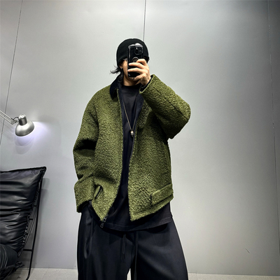 高端绵羊毛外套90白鹅绒羽绒服男