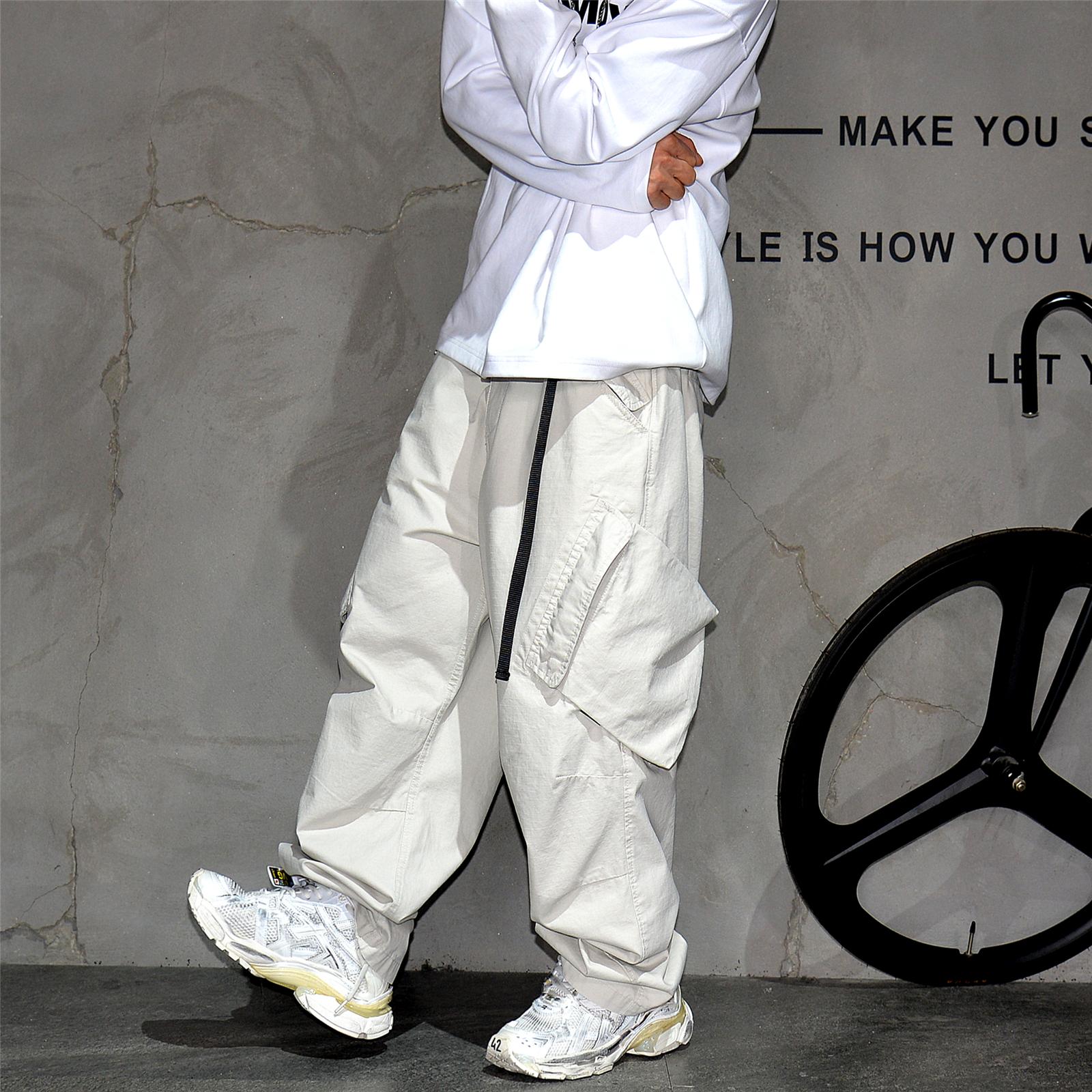 机能多口袋休闲裤潮牌大码工装裤