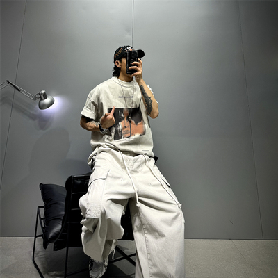 cleanfit日系重磅纯棉宽松T恤潮t