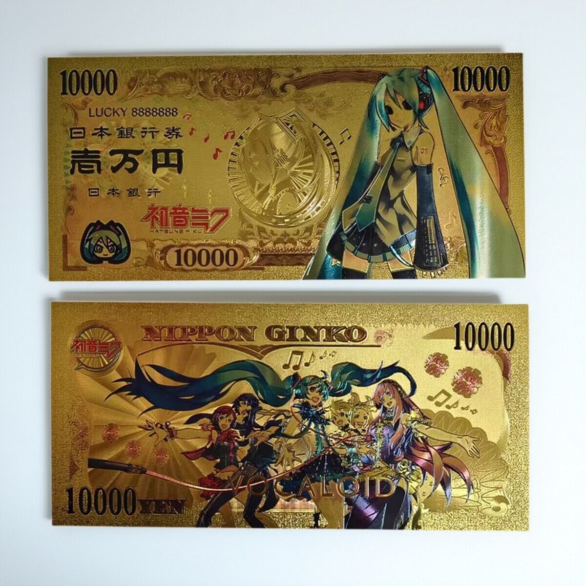 初音未来周边卡片书签纪念钞烫金工艺塑料收藏币创意生日礼物