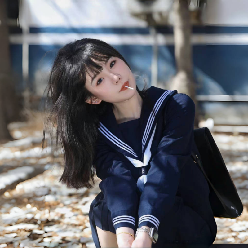 [小红书爆款]全绀三本水手服jk裙