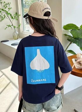 韩式男女童夏季时尚潮流T恤短袖