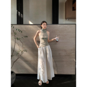 夏季 宽松薄款 高腰阔腿休闲裤 GEMQI 子女2025新款 今年流行爆款 长裤