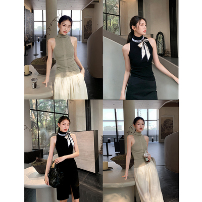 GEMQI古早美学无袖小背心吊带
