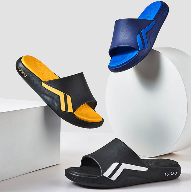 LUOFU新款加厚宽家居家一字拖鞋男女潮流休闲外出旅游 轻便防滑热,流行男鞋,一字拖,淘宝优惠券,粉丝福利购,淘宝优惠卷