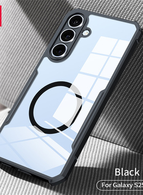 适用三星s25fe手机壳磁吸新款韩国原装Galaxy S25fe全包防摔四角气囊s25fe简约个性潮牌男女款超薄透明保护套