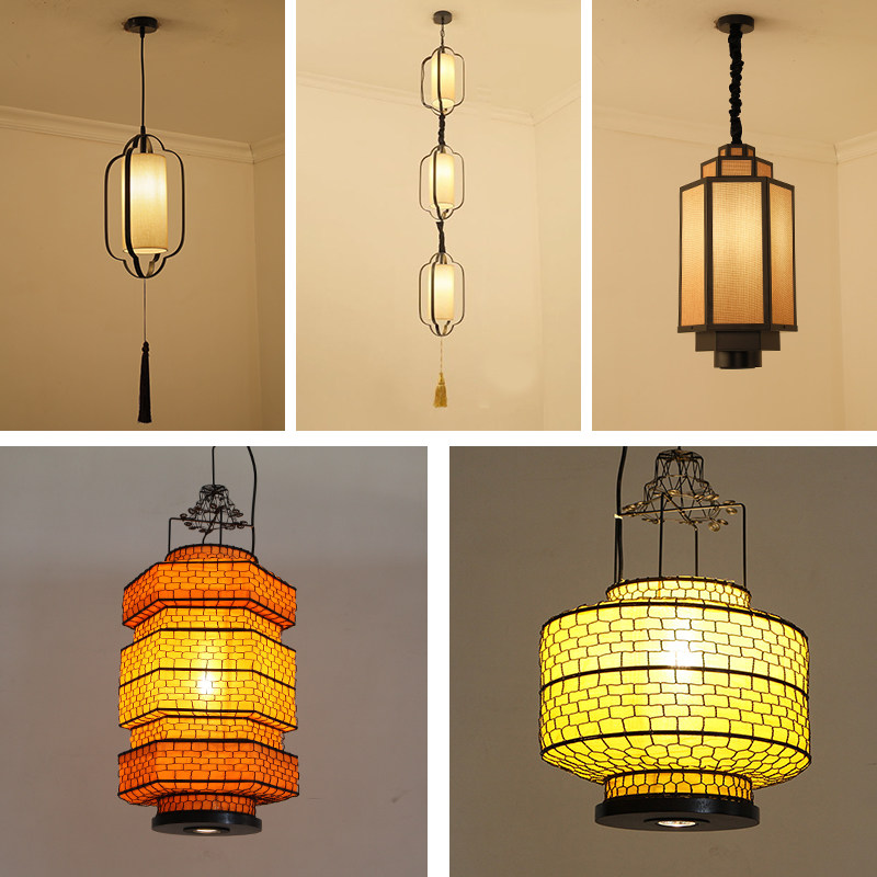 新中式灯笼吊灯餐厅火锅店餐饮饭店店铺商用中国风卡座六角带射灯,家装灯饰光源,酒店/宴会厅/餐饮吊灯,淘宝优惠券,粉丝福利购,淘宝优惠卷