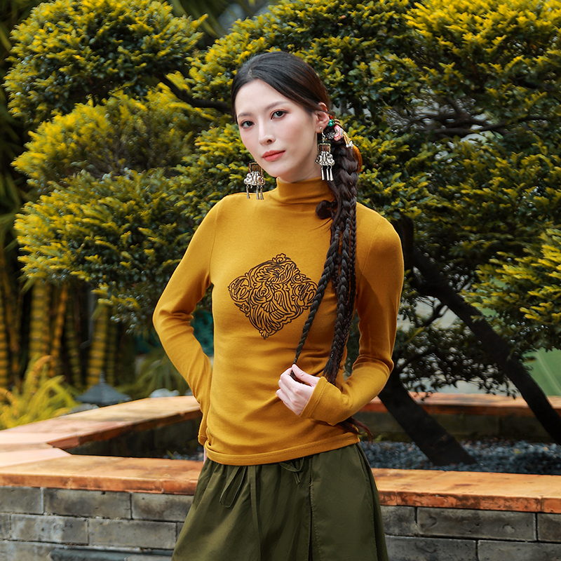 杨丽萍设计官方针织打底衫女冬