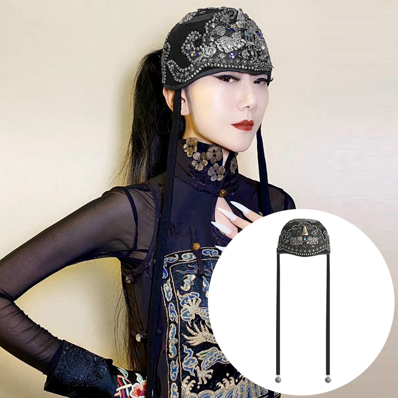 杨丽萍专卖设计中国风手工帽子