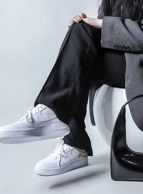 Nike Air Force 1 AF1空军一号 链条 白女低帮休闲板鞋DD1525-100