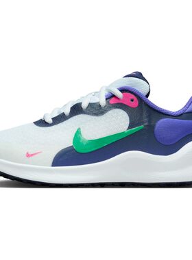 Nike Revolution 7 GS白色女子运动休闲舒适百搭跑步鞋FB7689-101