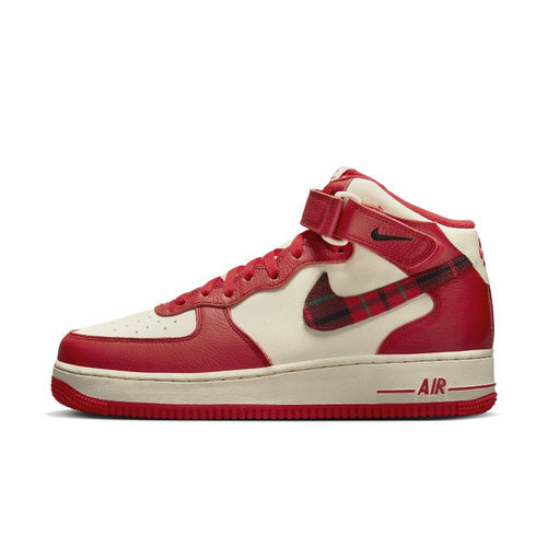 AF1空军一号白红男款中帮板鞋