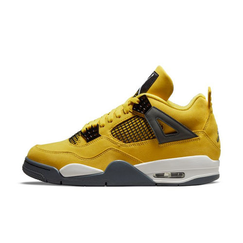 Air Jordan 4 AJ4黑黄电母 2021复刻麂皮篮球鞋408452 CT8527-700