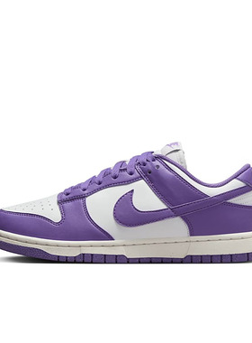 Nike Dunk Low 紫白 女子 运动休闲 复古潮流低帮板鞋 DD1873-108