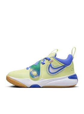 Nike Team Hustle D11 青绿色 儿童运动休闲低帮篮球鞋FN6677-300