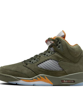 Air Jordan 5 Retro AJ5 橄榄绿 男款 高帮复古篮球鞋 DD0587-308