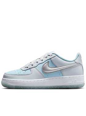 Nike Air Force 1 AF1空军一号 银蓝 GS 低帮休闲板鞋HQ3249-043