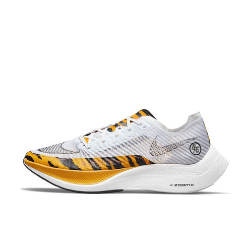 NikeZoomX耐克男白黄虎纹跑步鞋