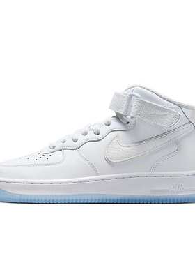 Nike Air Force 1 AF1 白蓝色 女款 中帮休闲运动板鞋FN4274-100
