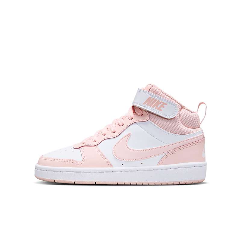 Nike Court Borough Mid 2 粉白色GS休闲运动中帮板鞋 CD7782-601