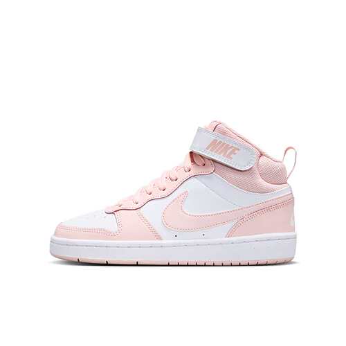 Nike Court Borough Mid 2 粉白色GS休闲运动中帮板鞋 CD7782-601