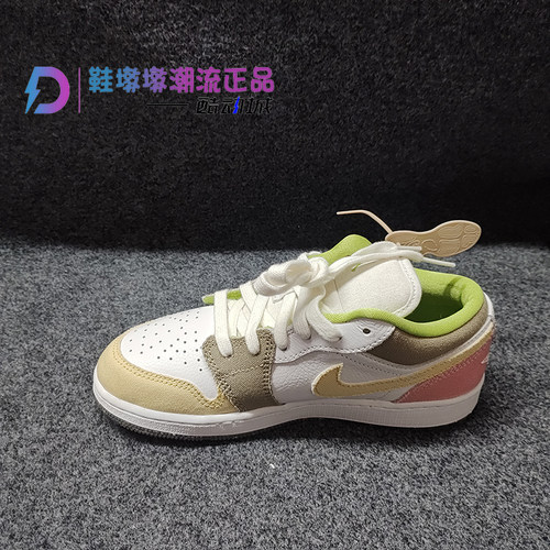 瑕疵处理Air Jordan 1 Low AJ1女可回收材料低帮篮球鞋DJ0341-100