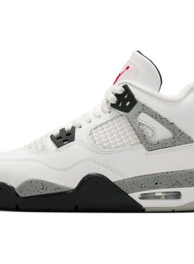 Air Jordan 4 AJ4 白黑色 GS大童 中帮休闲篮球鞋IB4171-100