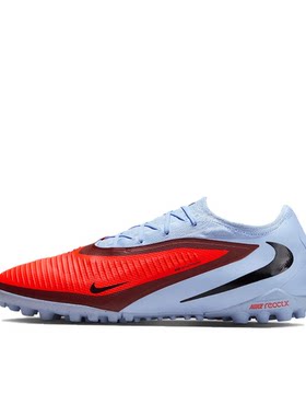 Nike蓝红色低帮休闲运动足球鞋