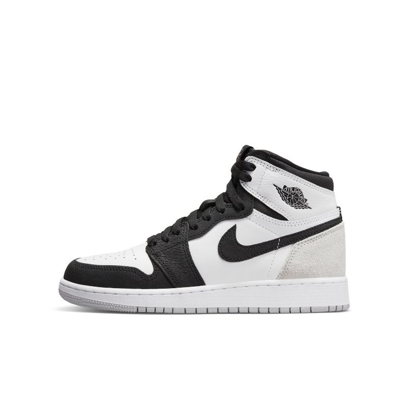AJ1黑灰色GS高帮复古篮球鞋