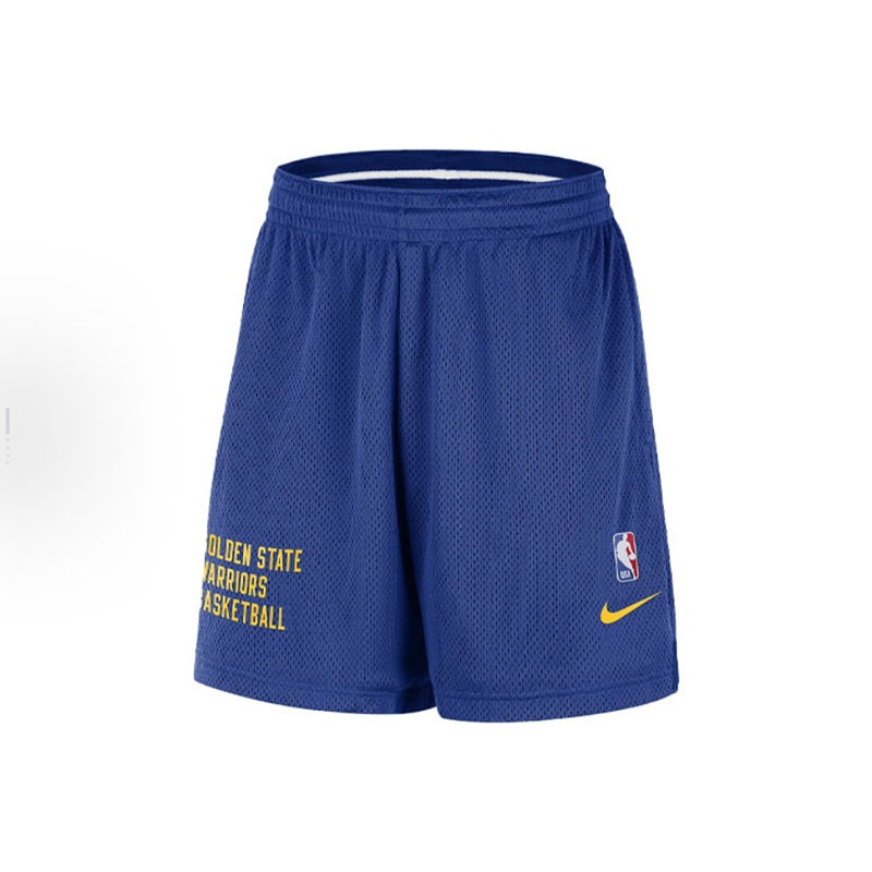 Nike 灯草蓝 男子金州勇士队字母印花网眼布休闲篮球裤FB3728-495