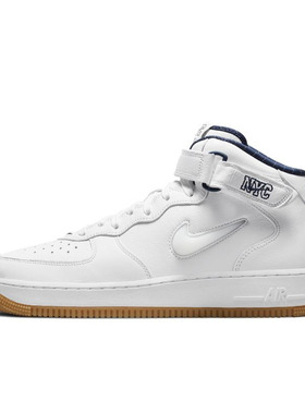 Nike Air Force 1 Mid AF1空军一号男灰白中帮板鞋DH5622-001-100