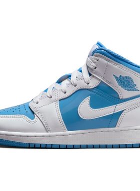 Air Jordan 1 Mid SE 白蓝 GS 运动休闲舒适中帮篮球鞋FZ3933-114