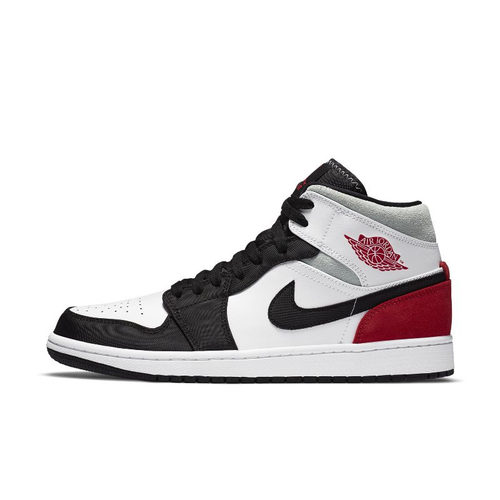 Air Jordan 1 Mid AJ1 小Union黑白红男中帮休闲篮球鞋852542-100