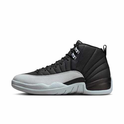 AJ12黑灰男子运动休闲高帮篮球鞋