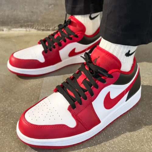 男红白黑低帮运动休闲篮球鞋