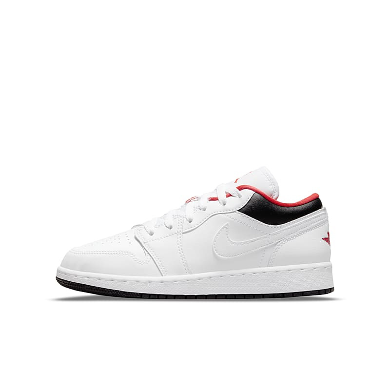 AJ1女白黑红低帮篮球鞋