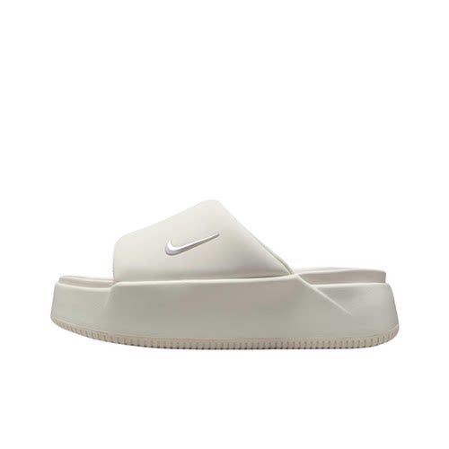 Nike白色女款休闲一字拖鞋