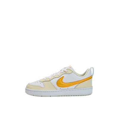 Nike白橙色GS大童低帮板鞋