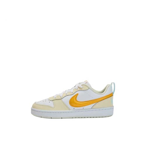 Nike白橙色GS大童低帮板鞋
