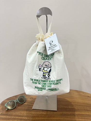 日系史努比保温袋小众设计刺绣环保托特包尼龙购物袋女手提束口袋