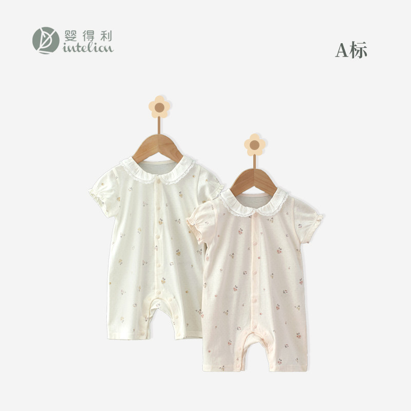 婴得利夏季婴儿短袖连体衣图片