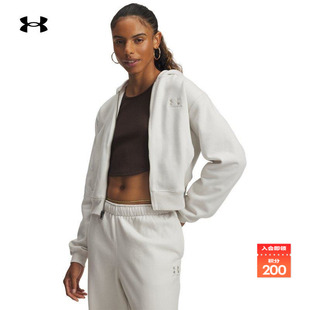 安德玛官方UA秋冬Icon Vida女子抓绒运动休闲连帽卫衣6003674