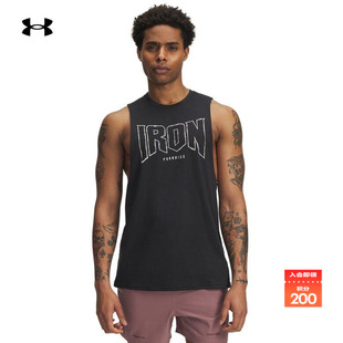 安德玛官方UA秋冬Project Rock强森男子宽松训练运动背心6006257