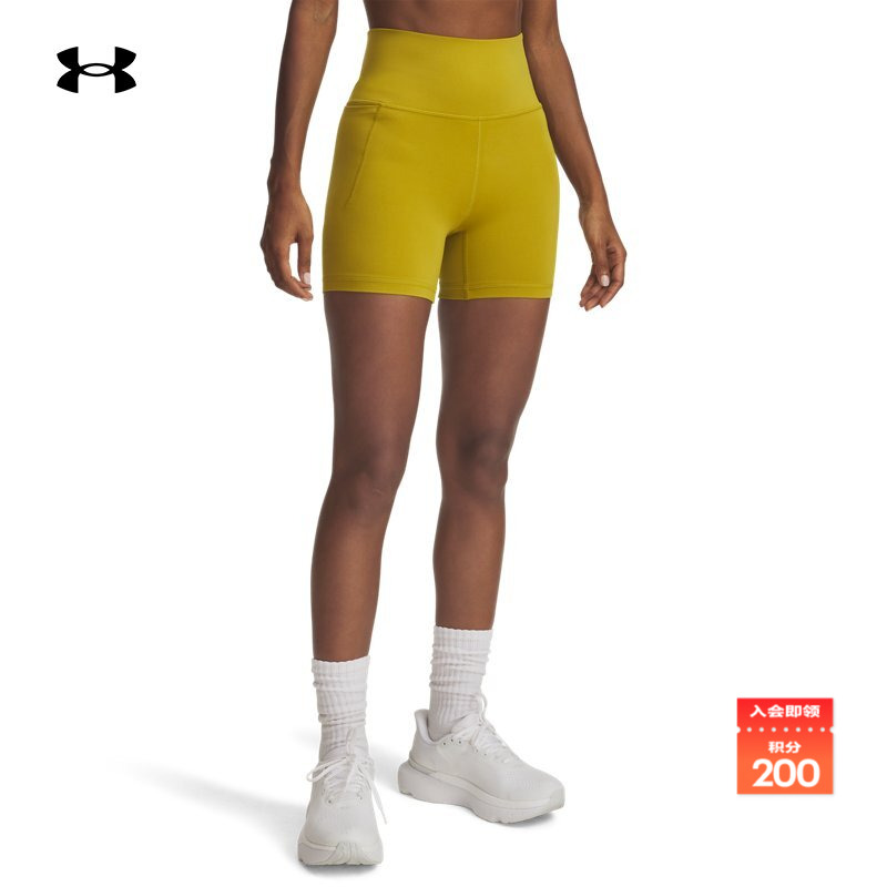 安德玛官方【柔感系列】UA春夏Meridian女子训练健身短裤1382519