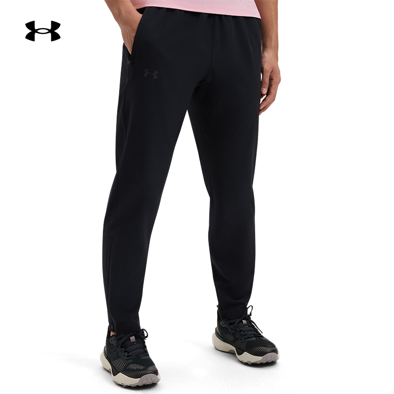 安德玛官方UA Out the Storm男子弹力梭织跑步运动长裤1376799