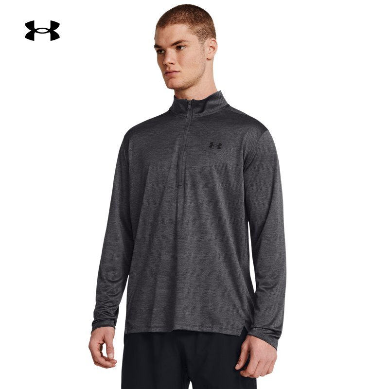 安德玛官方男子1/2拉链长袖T恤