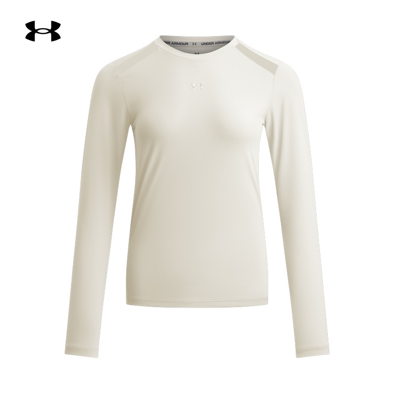安德玛官方UA秋冬Cool Mesh女子修身训练运动长袖T恤6010169