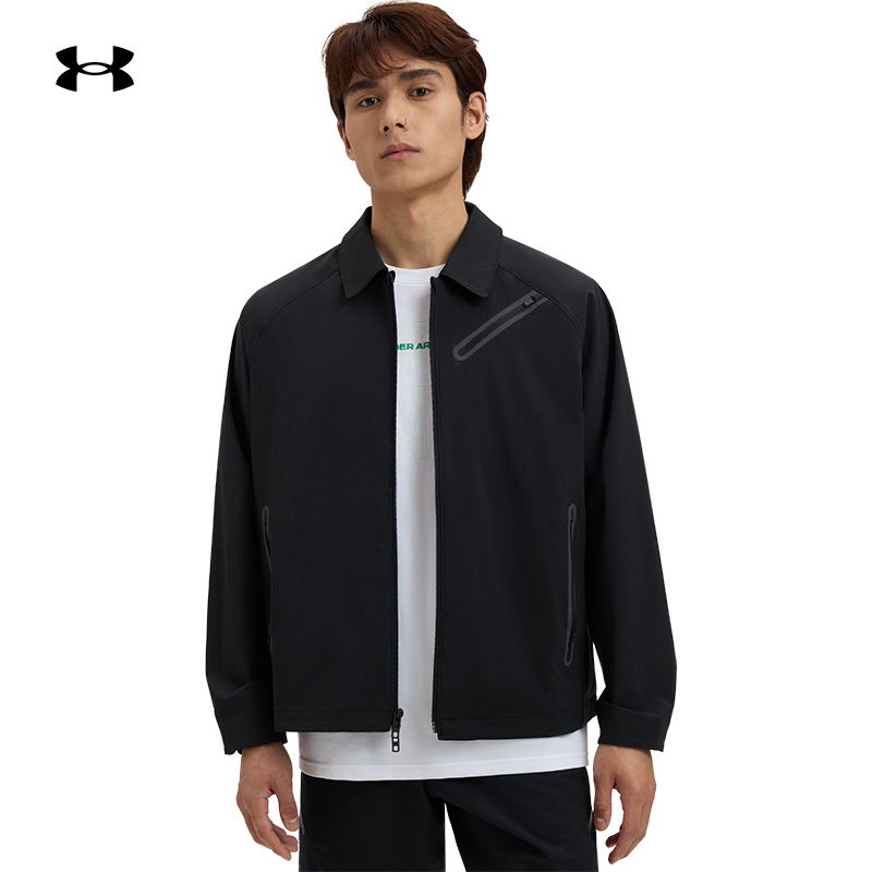 安德玛梭织面料连肩袖设计外套