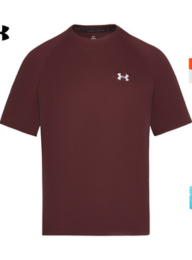 安德玛官方UA春夏EF男子华夫格运动休闲短袖T恤6014340