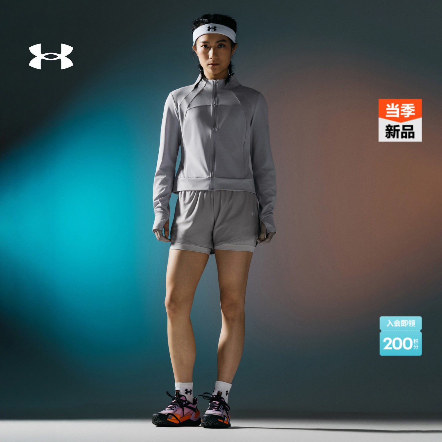 安德玛官方UA春夏Tech Play Up女子二合一训练运动短裤6011111